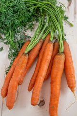 A bunch of carrots. 