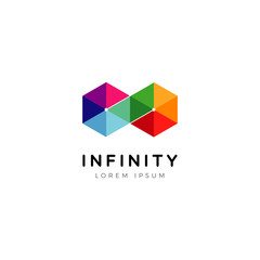 Abstract Geometric Infinite Logo Symbol Icon