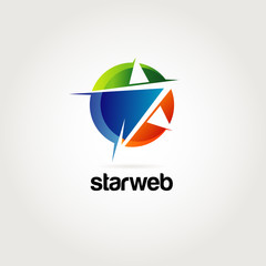 Abstract Colorful Star Logo