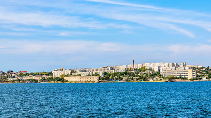 Fototapeta na wymiar Sea bay, view of the city