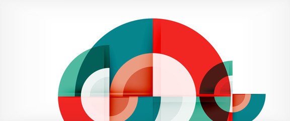Multicolored round shapes abstract background
