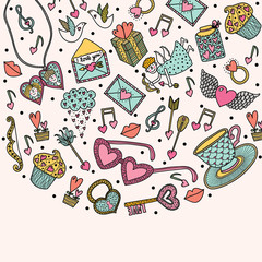 Romantic card for St. Valentine's day.