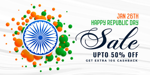 happy republic day india sale banner design