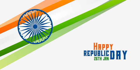 happy republic day indian flag banner design