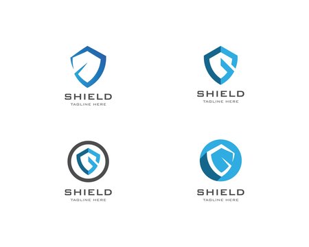 Shield Security Lock Logo Vector