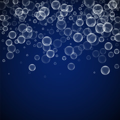 Random soap bubbles abstract background. Blowing b