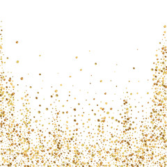 Gold confetti luxury sparkling confetti. Scattered