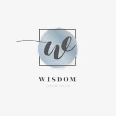 Simple Elegant Initial Letter W Logo Type Sign Symbol Icon