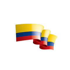 Colombia flag, vector illustration on a white background