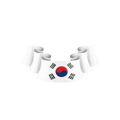 South Korean flag, vector illustration on a white background