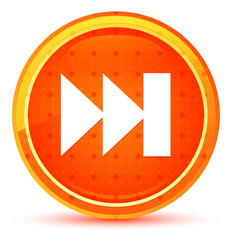 Next track playlist icon natural orange round button