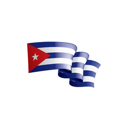 Cuba flag, vector illustration on a white background