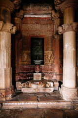 Interior of Hindu and Jain temples in Khajuraho. Madhya Pradesh, India.