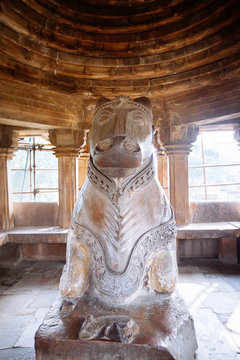 Interior of Hindu and Jain temples in Khajuraho. Madhya Pradesh, India.