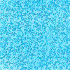 Decorative Floral Blue Pattern