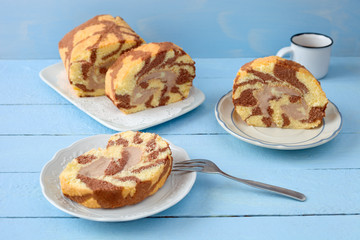 Giraffen-Biskuit-Roulade,