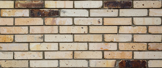 Background on an old yellow brick wall