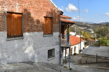 landscape of village houses