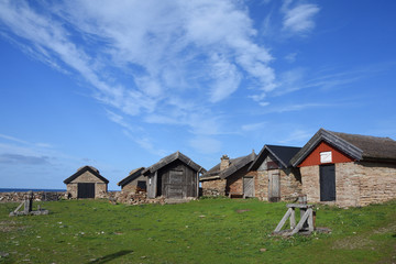 Obraz premium Bruddestad fiskeläge auf Öland