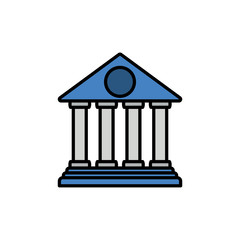 Bank flat vector icon sign symbol