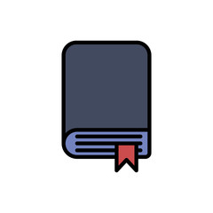 Book flat vector icon sign symbol