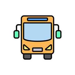 Bus flat vector icon sign symbol