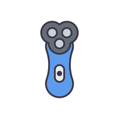 Electric razor flat vector icon sign symbol