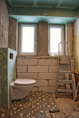 Baustelle Trockenbau WC Badezimmer