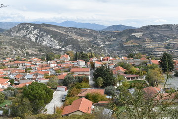 Fototapeta na wymiar panoramic view of old village