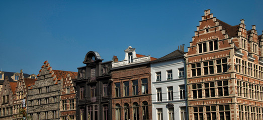 Obraz premium Alignement de façades à Gand, Flandres, Belgique