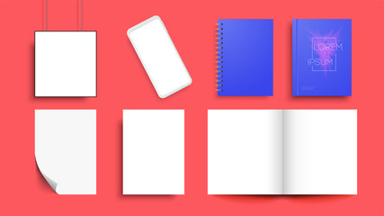 Fototapeta premium Corporate identity template set. Branding design. blank template. Business stationery mock-up with logo.. large collection.