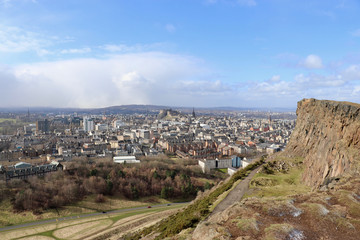 Stadtpanorama von Edinburgh Schottland