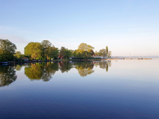 Jezioro. Steinhunder Meer. Wunstorf, Niemcy.