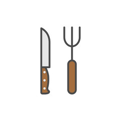 Cutlery flat vector icon sign symbol