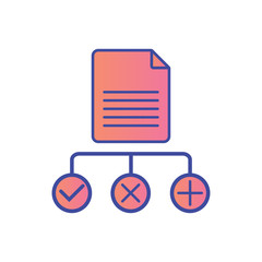 Data regulation flat vector icon sign symbol