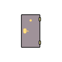 Door flat vector icon sign symbol