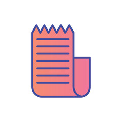 Invoice flat vector icon sign symbol