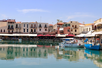 Obraz premium Hafen von Rethymno auf Kreta