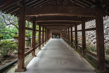 吉備津神社 廻廊の風景