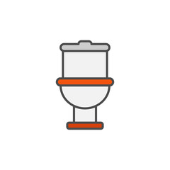 Toilet flat vector icon sign symbol