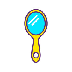 Mirror flat vector icon sign symbol