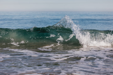 Blue small sea waves