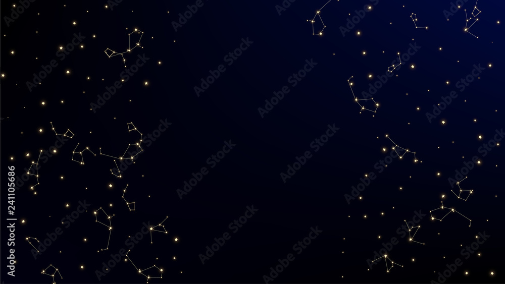 Canvas Prints constellation map. night galaxy pattern. astronomical print. magic cosmic sky with many stars. vecto