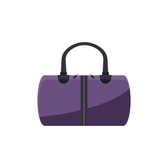 Purple round hand bag illustration. Shopping, accessory, bag. Fashion concept. Vector illustration can be used for topics like clothing, fashion, advertisement, shopping
