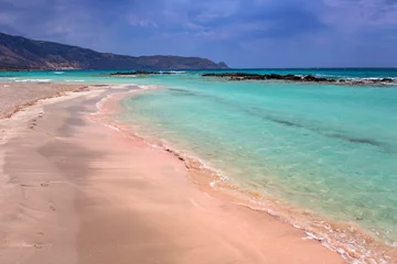 Crédence de cuisine en verre imprimé  Plage d'Elafonissi, Crète, Grèce Elafonissi beach with pink sand on Crete, Greece