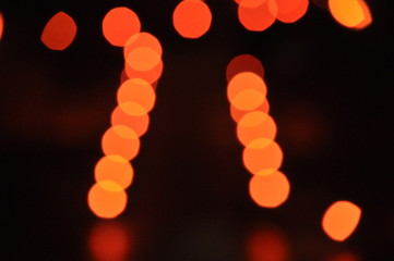 lights on black background