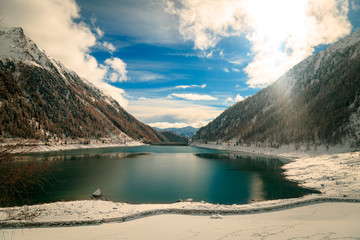 dam in the italian alps