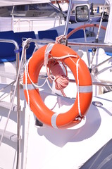 life buoy on a boat