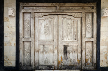 Old vintage wooden doors