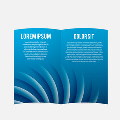 Abstract wavy background. Brochure or booklet layout template. Modern technology concept